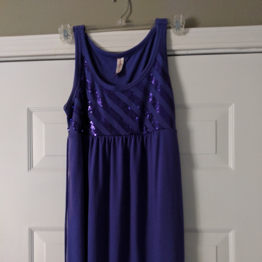 Purple sequins dress